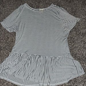 Striped peplum tshirt